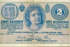 Banconota austro-ungarica da 2 corone, emessa nel 1914