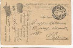 Tre cartoline postali in franchigia anno 1916, dal XII Corpo d'Armata, 16° Reggimento bersaglieri. Zona di Guerra  (fronte)